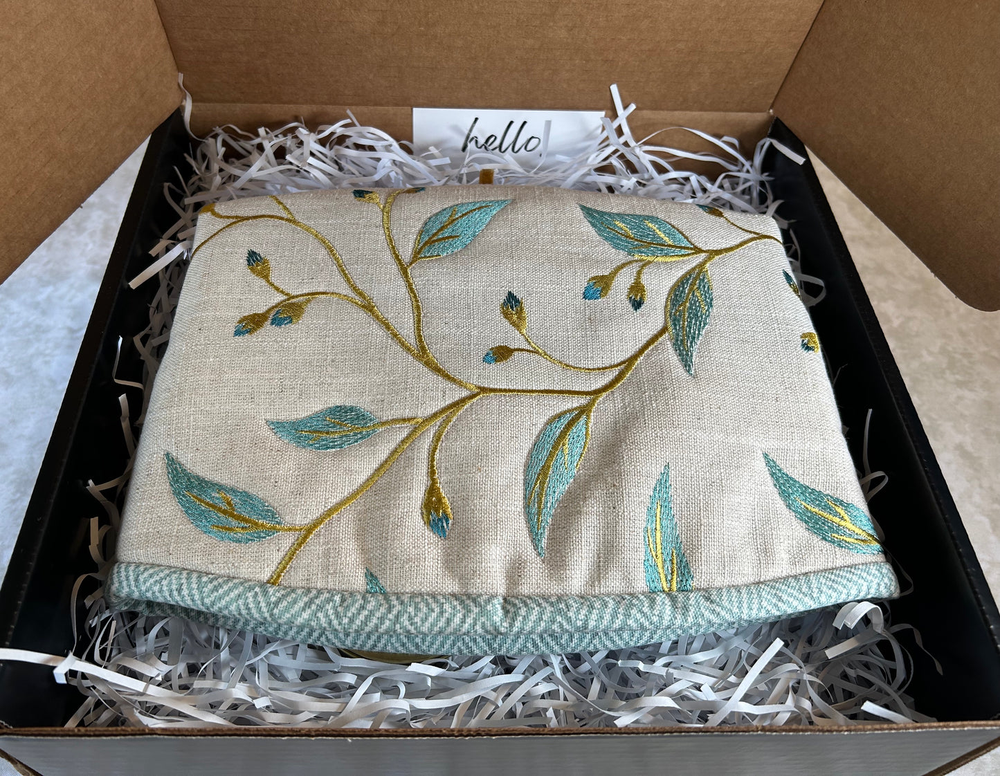 Teal Leaves Gift Set