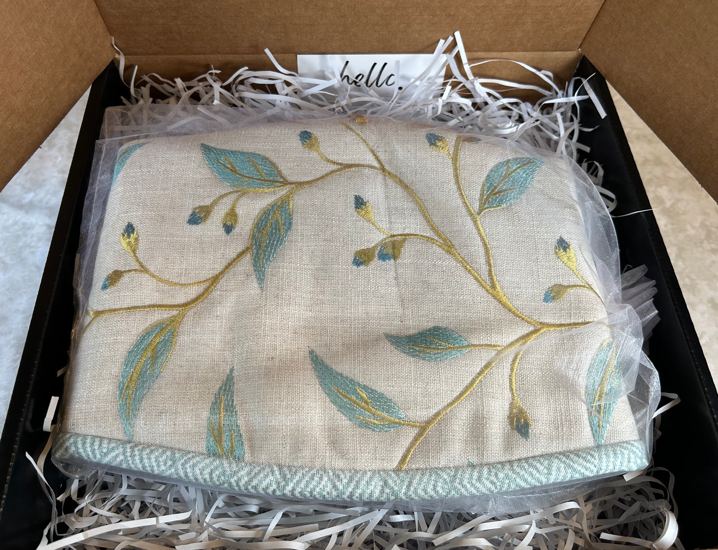 Teal Leaves Gift Set