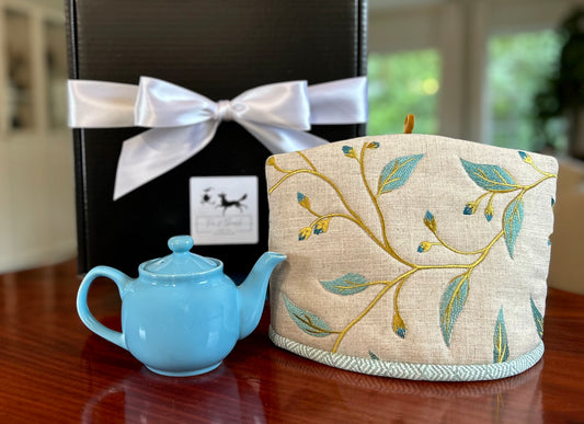 Teal Leaves Gift Set